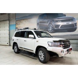 Выдвижные электропороги Toyota Land Cruiser LC200 в комплекте с юбкой